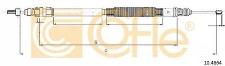 Трос ручника для COFLE 10.4664 фото товару