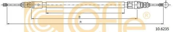 <strong>Трос ручного гальма зад. Л/П PSA DS4/C4 (електро ручнік)/3008 09- 829/666 COFLE 10.6235 (фото 1)</strong>