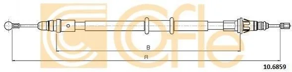 <strong>Трос ручника COFLE 10.6859 (фото 1)</strong>