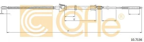<strong>Трос ручника COFLE 10.7136 (фото 1)</strong>