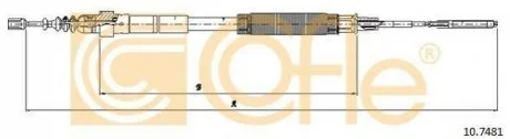 Трос ручника для COFLE 10.7481 фото товару