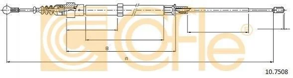 <strong>Трос ручника COFLE 10.7508 (фото 1)</strong>