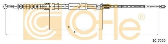 <strong>Трос ручника COFLE 10.7626 (фото 1)</strong>