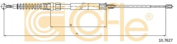<strong>Трос ручних гальм VW Touran, 1,4-2,0, 04- COFLE 10.7627 (фото 1)</strong>