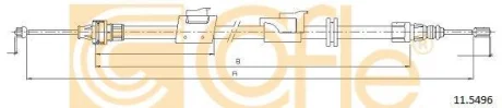 Трос ручника для COFLE 11.5496 фото товару