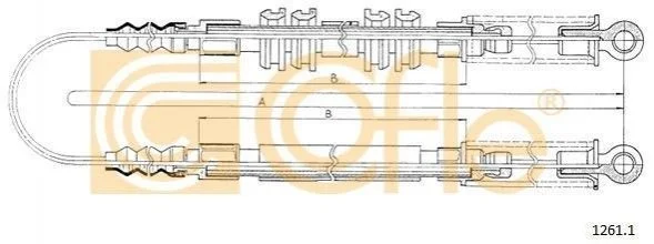 <strong>Трос ручника COFLE 1261.1 (фото 1)</strong>