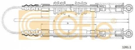 Трос ручника для COFLE 1261.1 фото товару