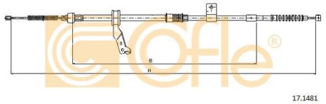 Трос ручника COFLE 17.1481 фото товару