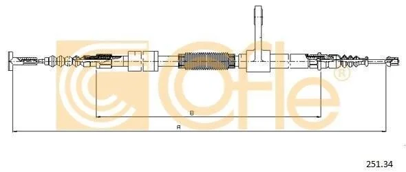 <strong>Трос ручника COFLE 251.34 (фото 1)</strong>