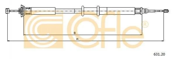<strong>Трос ручника COFLE 631.20 (фото 1)</strong>