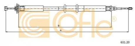 Трос ручника для COFLE 631.20 фото товару