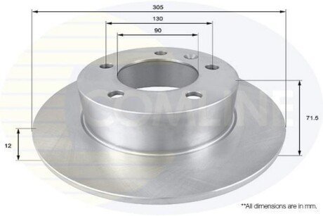 Comline - Диск гальмівний з покриттям Comline ADC2700 фото товара