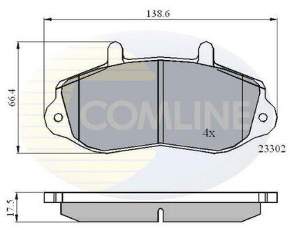 Comline - Гальмівні колодки до дисків Comline CBP01021 фото товару