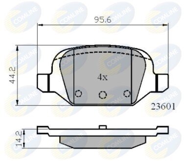 Comline - Гальмівні колодки до дисків Comline CBP01026 фото товара