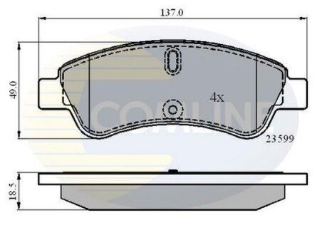 Comline - Гальмівні колодки до дисків Comline CBP01033 фото товара