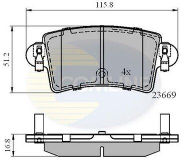 Comline - Гальмівні колодки до дисків Comline CBP01036 фото товару