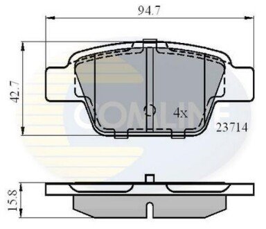 Comline - Гальмівні колодки до дисків Comline CBP01039 фото товару