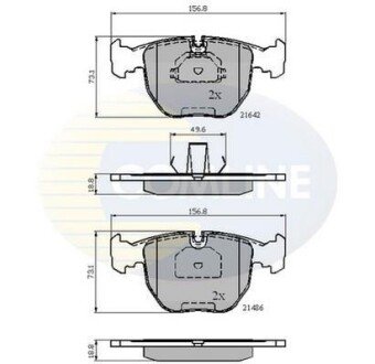 Comline - Гальмівні колодки до дисків Comline CBP01096 фото товара