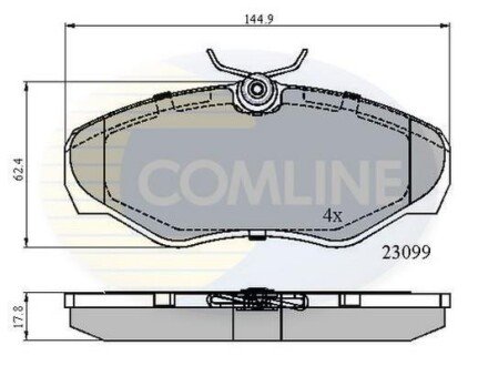 Comline - Гальмівні колодки до дисків Comline CBP01127 фото товара