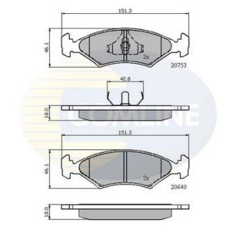 Comline - Гальмівні колодки до дисків Comline CBP0118 фото товара