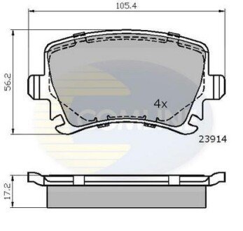 Comline - Гальмівні колодки до дисків Comline CBP01284 фото товару