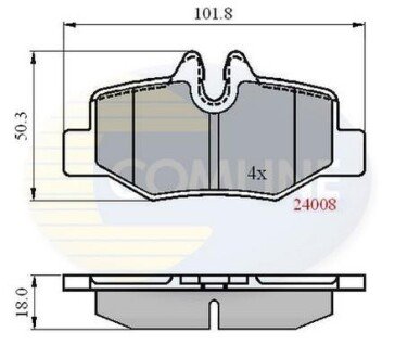 Comline - Гальмівні колодки до дисків Comline CBP01306 фото товара