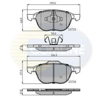 Comline - Гальмівні колодки до дисків Comline CBP01323 фото товару