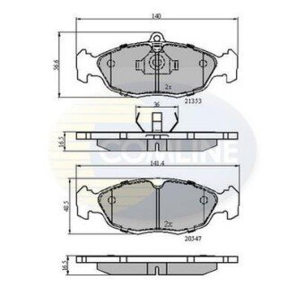 Comline - Гальмівні колодки до дисків Comline CBP0134 фото товара