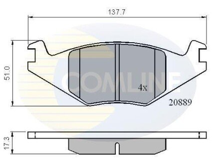 Comline - Гальмівні колодки до дисків Comline CBP0136 фото товара