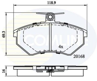 Comline - Гальмівні колодки до дисків Comline CBP0152 фото товара