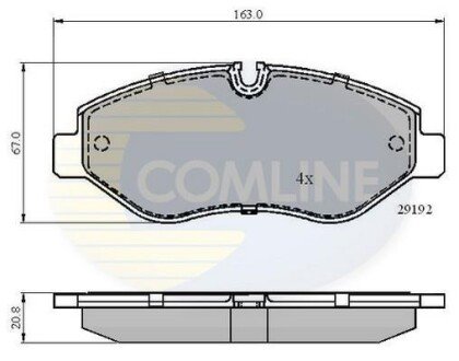 Comline - Гальмівні колодки до дисків Comline CBP01555 фото товара