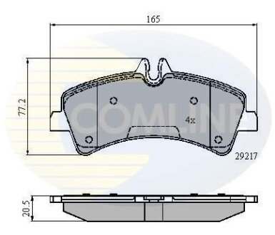 Comline - Гальмівні колодки до дисків Comline CBP01575 фото товара