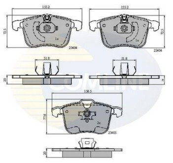 Comline - Гальмівні колодки до дисків Comline CBP01593 фото товара