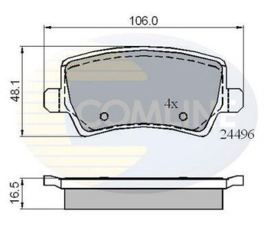 Comline - Гальмівні колодки до дисків Comline CBP01613 фото товара