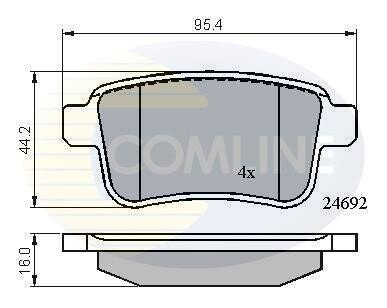 Comline - Гальмівні колодки до дисків Comline CBP01715 фото товара