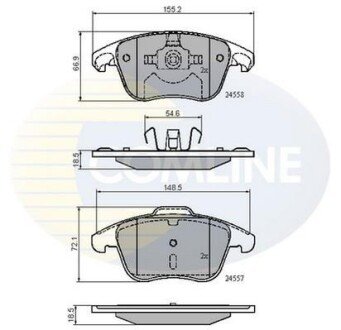 Comline - Гальмівні колодки до дисків Comline CBP01720 фото товара