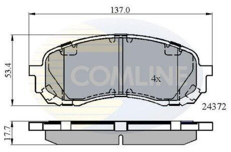 Comline - Гальмівні колодки до дисків Comline CBP01778 фото товара