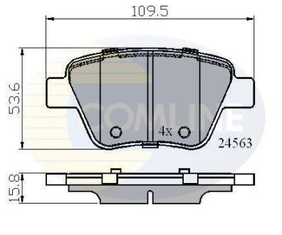 Comline - Гальмівні колодки до дисків Comline CBP02022 фото товара