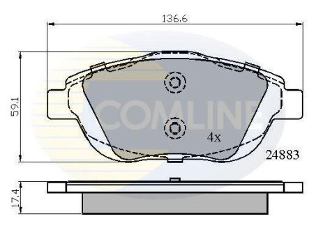 Comline - Гальмівні колодки до дисків Comline CBP02027 фото товара