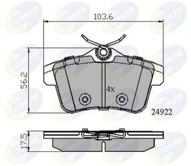 Comline - Гальмівні колодки до дисків Comline CBP02045 фото товара