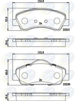 Comline - Гальмівні колодки до дисків Comline CBP02199 фото товару