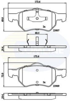 Comline - Гальмівні колодки до дисків Comline CBP02222 фото товару