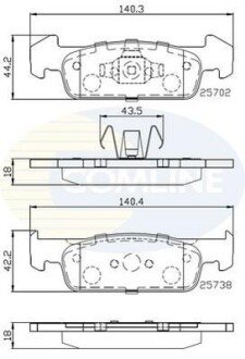 Comline - Гальмівні колодки до дисків Comline CBP02223 фото товара