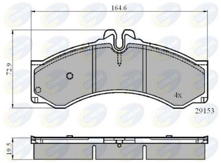 Comline - Гальмівні колодки до дисків Comline CBP0271 фото товару