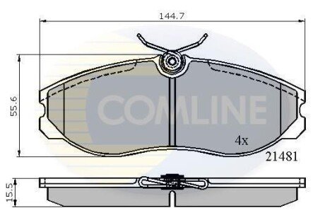 Comline - Гальмівні колодки до дисків Comline CBP0447 фото товара