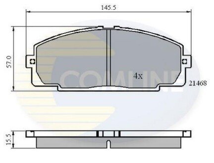 Comline - Гальмівні колодки до дисків Comline CBP0459 фото товару