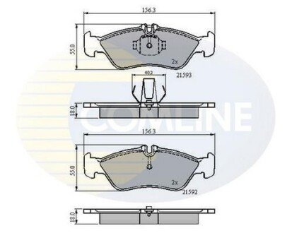 Comline - Гальмівні колодки до дисків Comline CBP0478 фото товара