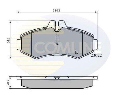 Comline - Гальмівні колодки до дисків Comline CBP0480 фото товара