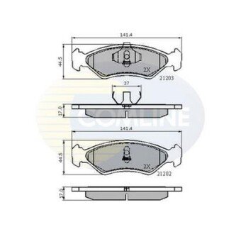 Comline - Гальмівні колодки до дисків Comline CBP0502 фото товара