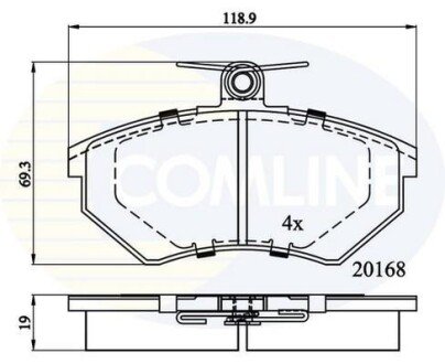 Comline - Гальмівні колодки до дисків Comline CBP0511 фото товара